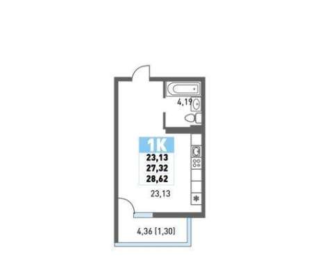 Продам однокомнатную квартиру в Краснодар.Жилая площадь 38  кв.м.Этаж 7.Дом монолитный.
