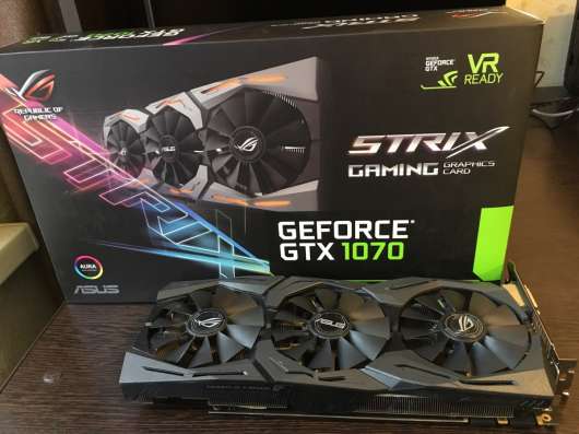 Видеокарта Asus GTX 1070 OC Strix 8gb в Москве фото 4