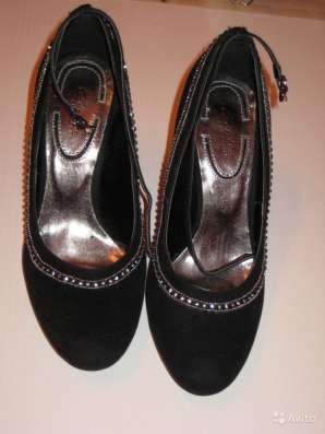 Туфли черные замша лодочки в Москве