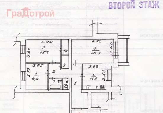 Продам трехкомнатную квартиру в Вологда.Жилая площадь 85  кв.м.Этаж 2.Есть Балкон. в Вологде фото 8