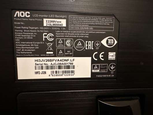 Монитор AOC I2269Vwm для компьютера в Москве фото 3