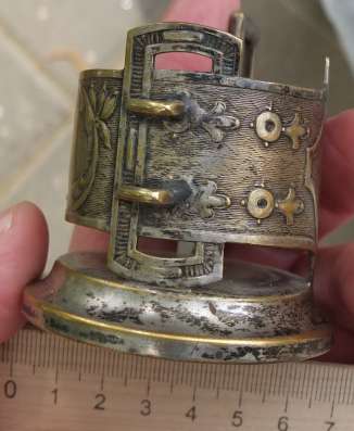 Подстаканник фраже, латунь, серебрение, 1840 год, царизм
