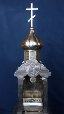 Напрестольная Дарохранительница в виде храма. Серебро. 1864г в Санкт-Петербурге фото 11