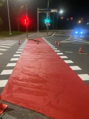 Нанесение дорожной разметки в Москве фото 3