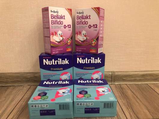 Детские смеси Bellakt и Nutrilak
