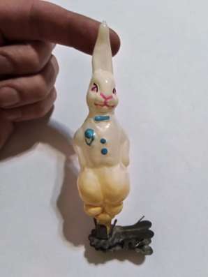 Елочная игрушка ссср на прищепке, заяц фант