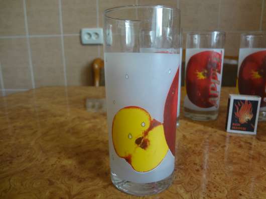 Стаканы стеклянные Apple фото 3