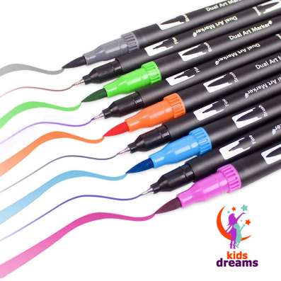 Dual Tip Brush Pens - 72 цветов