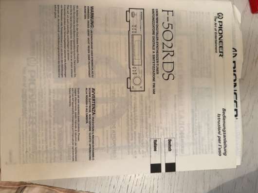 Продам pioneer Tuner F -502RDS в Москве фото 4
