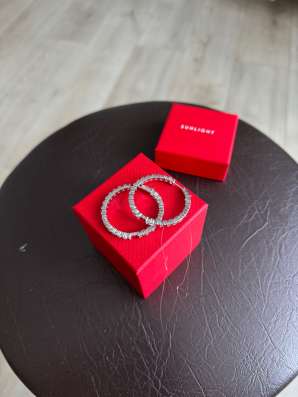 Серьги из серебра с фианитами