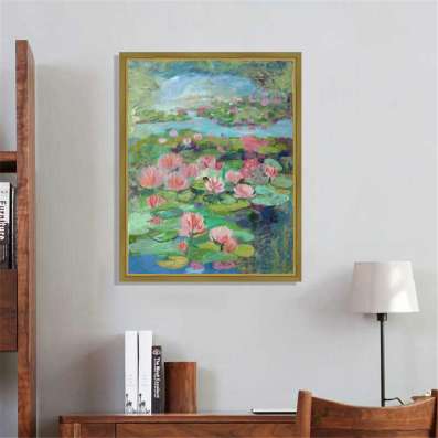 Картина "Тихий пруд",54х40см