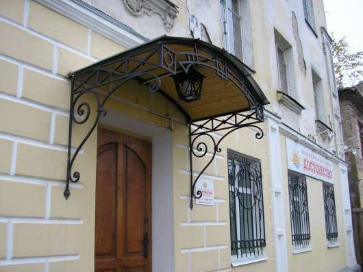 Козырек кованый, стеклянный в Казани фото 13