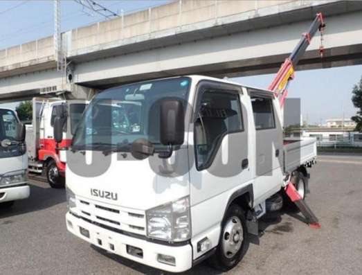 Isuzu Elf двухкабинник с манипулятором