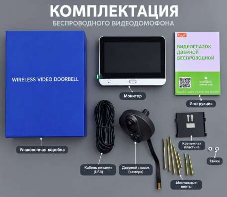 Видеоглазок с датчиком движения Wi-Fi в Москве