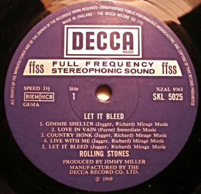 Пластинка виниловая Rolling Stones ‎– Let It Bleed в Санкт-Петербурге фото 5