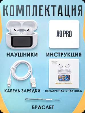 Наушники с сенсорным дисплеем ПРЕМИУМ в Пушкино фото 4