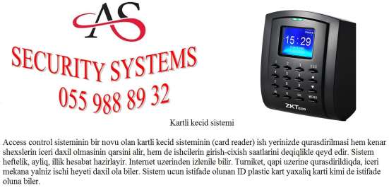 ✓Kartla kecid sistemi✓