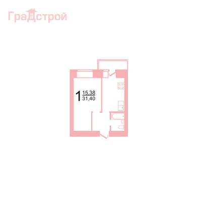 Продам однокомнатную квартиру в Вологда.Жилая площадь 31  кв.м.Этаж 4.Есть Балкон.