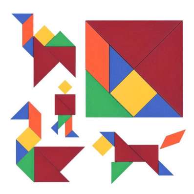 Головоломка Танграм с карточками Pocket Tangram