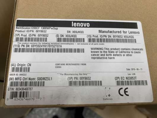 Lenovo NeXtScale 1200CF 1300W Power Supply