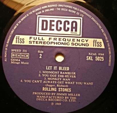 Пластинка виниловая Rolling Stones ‎– Let It Bleed в Санкт-Петербурге фото 4