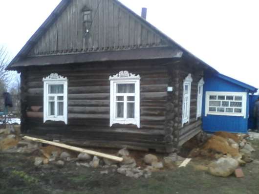 Подъем бревенчатого дома