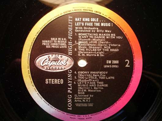 Nat King Cole ‎– Let's Face The Music! (UK) в Санкт-Петербурге фото 3