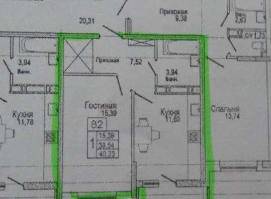 Продам однокомнатную квартиру в Краснодар.Жилая площадь 42  кв.м.Этаж 18.Дом монолитный. в Краснодаре фото 7