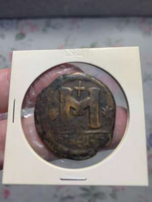 Монета Фоллис Византия, 6 век, Юстиниан 1 Великий, R4 в Анапе