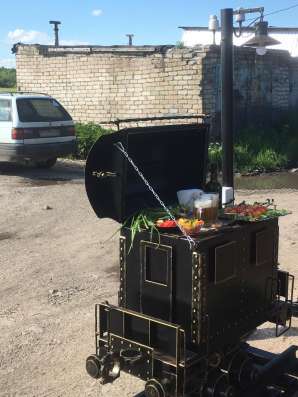 Паровоз-мангал-печь-коптильня в Саранске фото 3